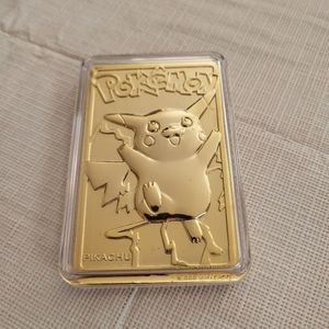 1999 Burger King Nintendo Pokemon PIKACHU Special Edition 23K Gold Plated Card
